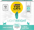 Purina Tidy Cats Lightweight Free and Clean Unscented Multi-Cat Clumping Cat Litter, Odor Control, Low Dust, 12 lb. Box by PurinaTidyCatsLitter