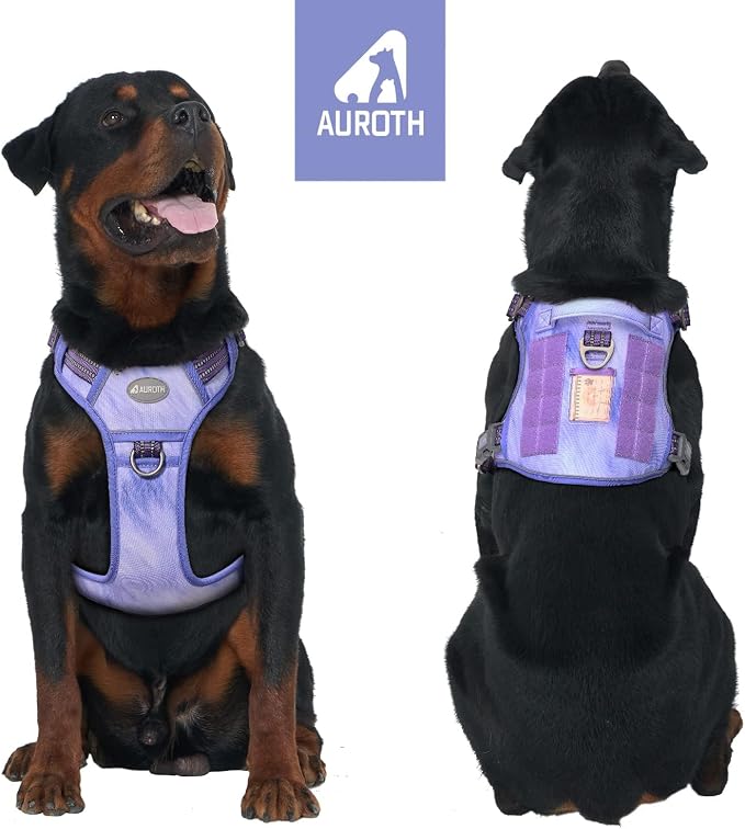 AUROTH Tactical Dog Harness for Large Dogs, Heavy Duty No Pull Pet Vest | Easy Control Handle, Adjustable, Reflective, Military K9, for Doberman Husky Walking Hunting Hiking, Very Peri, X-Large - Image 2