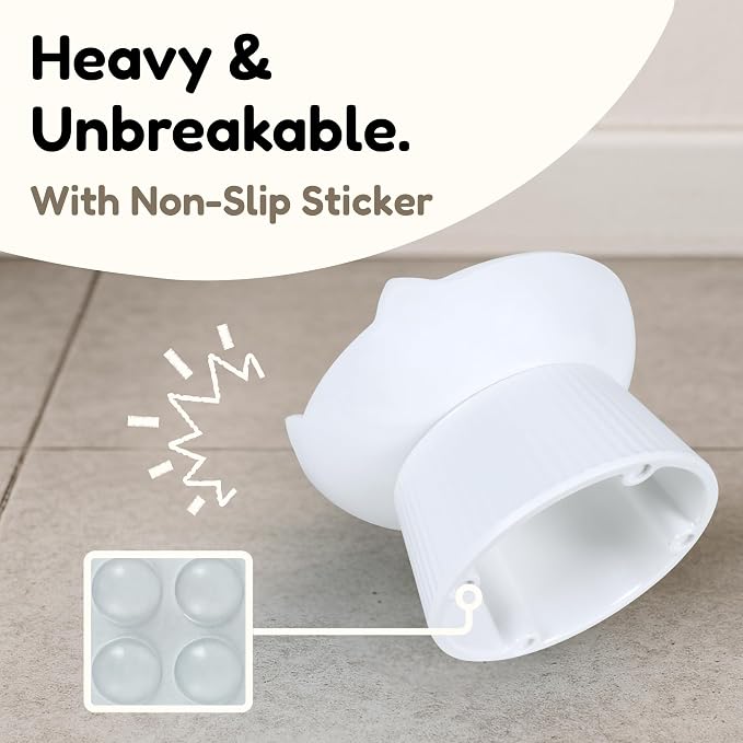 Unbreakable Raised Cat Bowls,Detachable Slow Feeder Pet Bowl, Heavy Weighted, Non-Slip Feeder, Elevated Small Dogs Slow Feeders, Dry & Wet Food, Whisker Friendly(White; 6.2'') - Image 3