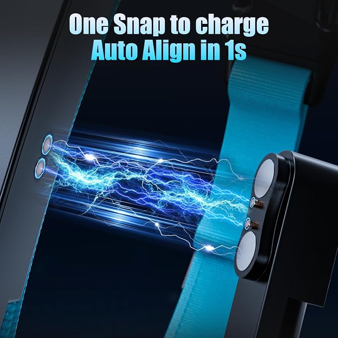 LED AirTag Dog Collar - Brightest Light Up Dog Collars, Blue L | IP68 Waterproof Air Tag Dog Collar Holder, 1,600 Feet of High Visibility, Magnetic Charging, Dog Lights for Night Walking - Image 5