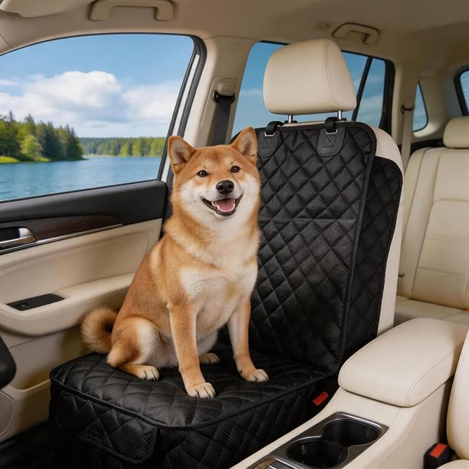 Dog Car Seat Covers Waterproof Front Full Protection Cover with Side Flaps by CabyGift