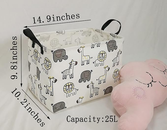 MAIZMZ Gift Storage Basket Collapsible Nursery hamper Organizer Bin Waterproof Toy Box for Organizing Home/Dorm/Kitchen/Pet/Office/Closet/Shelf/Room decor - Image 2