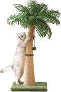 40'' Tall Cat Scratching Post Cat Tree, Curved Design Cat Scratcher Post with 3 Interactive Balls, Natural Sisal Rope Cat Scratching Posts for Indoor Cats Adults Kittens, Multi-Combinable (Style A) by Unknown