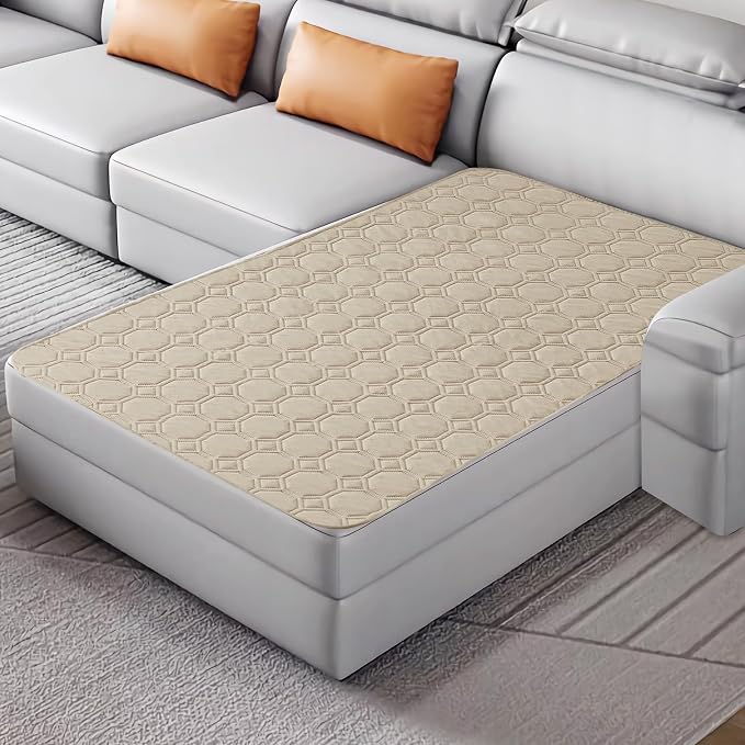 ZNSAYOTX Ultimate Cozy Blankets (40"x50") 100% Waterproof Chaise Mat Blanket for Dog Pets, Bed Couch Sofa Protector with Non-Slip Back Washable Durable, Pee Scratch Proof Easy to Clean (Khaki) by ZNSAYOTX