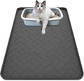 Silicone Cat Litter Mat for litter box Large 34" X 22"-Easy to Clean Cat Litter Trapping Mat, Waterproof, urine-proof and non-slip to keep the floor clean and tidy（Black） by BEENXMYY
