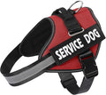 MUMUPET Service Dog Vest, No Pull & Reflective Dog Harness, Red, XL | Easy Control Handle, Soft & Breathable Padding, Adjustable Fit for Small to Large Dogs, 2 Removable Patches by mumupet