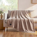 Luciphia Waterproof Pet Blanket, Washable Reversible Sherpa Fleece Throw | Liquid-proof furniture protector for bed and couch, soft reversible sherpa fleece for dogs, cats khaki, M by luciphia