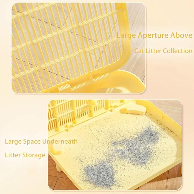 Cat Litter Mat Litter Trapping Mat,19.69"X15.95"X3.54" Litter Box Mat,Waterproof Cat Mats for Litter Large,Easy Clean,Non-Slip Litter Mat for Cat,Urine-Proof Kitty Litter Catcher Mat,Washable (Cream) - Image 5