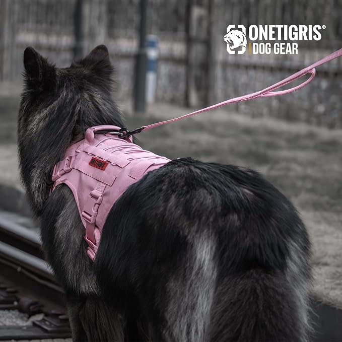 OneTigris No-Pull Dog Leash with Handle for Medium Large Dogs (Pink, 6FT) | Durable lead built for training & daily walks. Ideal drag line for strong pullers and large breeds like bully dogs. - Image 3