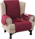 Turquoize 100% Waterproof Wing Chair Cover Wing Armchair Slipcovers Chair Couch Protector Triple Non-Slip Sofa Slipcover for Wing Chair Furniture Protector for Pets, Kids,Dog (Wing Chair, Burgundy) by Turquoize
