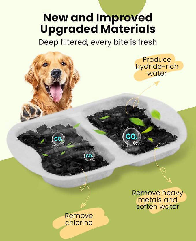 oneisall Replacement 8 Set Filters for PWF-002 7L Dog Water Fountain | Contain 8Sets Filter,Higher Adsorption Efficiency,Wide Compatibility,Dual Pump Protection, Lower Long-term Pet Expenses - Image 4