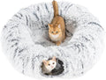 Avont Cat Tunnel Bed, Washable Cushion, Large 3-in-1 Play Tube for Cats | Play, Rest & Snuggle | Spacious for Big Cats | Durable Toggle Design | Removable Washable Cushion | Grey by Avont