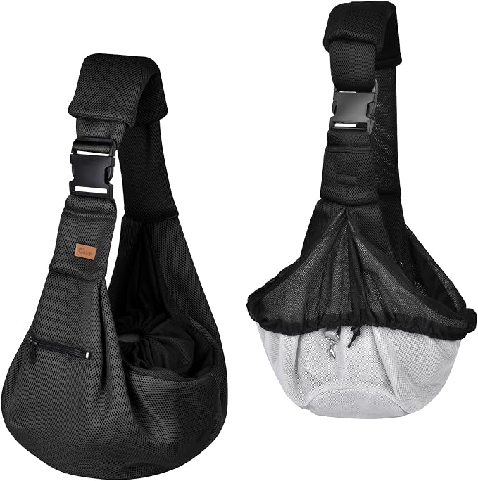 CUBY Dog and Cat Sling Carrier - Hands Free Reversible Pet Papoose Bag - Soft Pouch and Tote Design - Suitable for Puppy, Small Dogs Cats Outdoor - Image 9