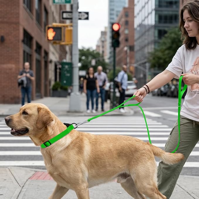 Waterproof Dog Leash with Double Handle, 6 FT Durable Odor-Proof Dog Leashes with Strong Aviation Aluminum Hooks Fits Small Medium or Large Dogs - Image 6