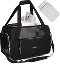BAGLHER Pet Travel Carrier, Cat Carriers Dog Carrier for Small Medium Cats Dogs Puppies, Airline Approved Small Dog Carrier Soft Sided, Collapsible Puppy Carrier. Black by BAGLHER