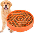 TOBYTO Slow Feeder Dog Bowls Large Medium Breed,Anti-Choking Slow Eating Dog Food Bowl,Non Slip Pet Slower Food Feeding Bowls Large Puzzle Slow Feeder Bloat Stop Maze Dog Dishes,Orange by TOBYTO