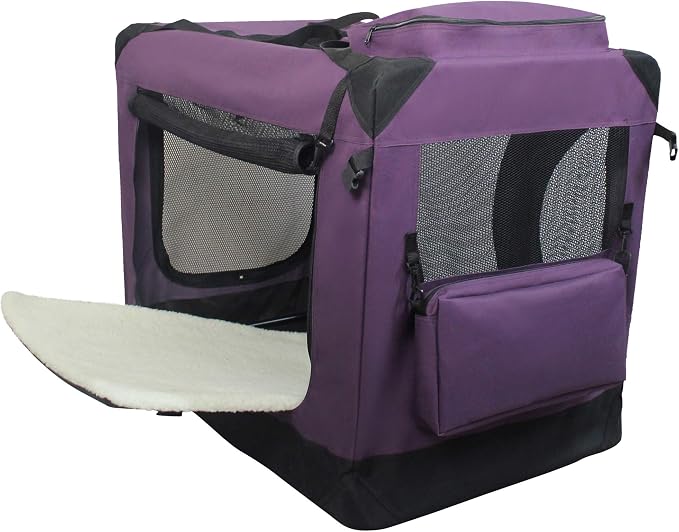 EliteField 3-Door Soft Dog Crate with Bed & Carrying Bag (2-Year Warranty) | 3 Mesh Doors, Steel Frame, Removable & Washable Crate Cover and Bed Cover, Storage Pockets, Indoor/Outdoor, Foldable - Image 2