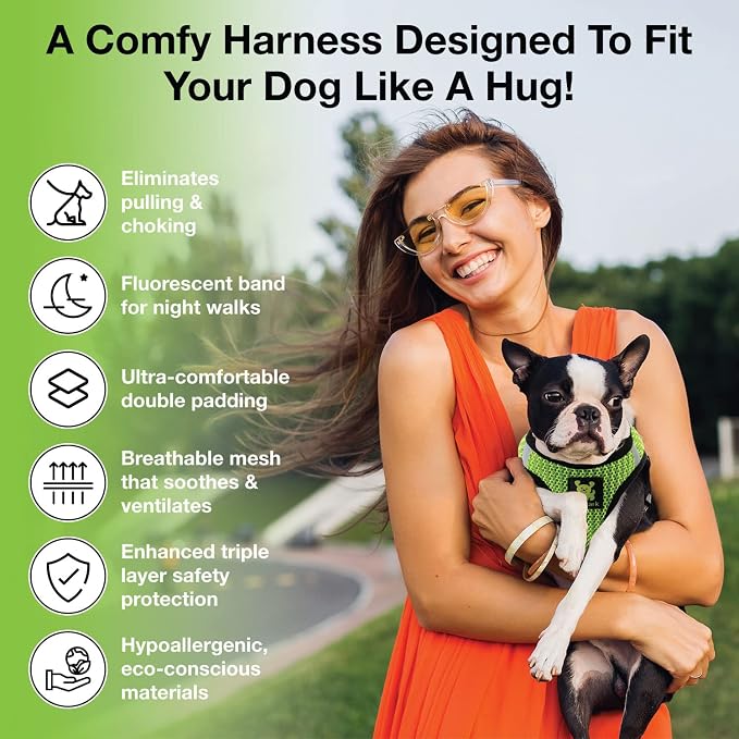 EcoBark Step in Dog Harness Reflective Soft Ultra Padded Mesh Dog Harnesses for XXS, XS, Small, and Medium Dogs Eco-Friendly Comfort Secure Halter No Pull Adjustable Pet Vest - Image 3