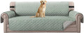 H.VERSAILTEX Sofa Protector for Dog Sofa Slipcover Quilted Furniture Protector with Non Slip Elastic Strap Water Resistant Sofa Cover Couch Cover Seat Width: 78"(Oversized Sofa, Desert Sage/Beige) by HVERSAILTEX