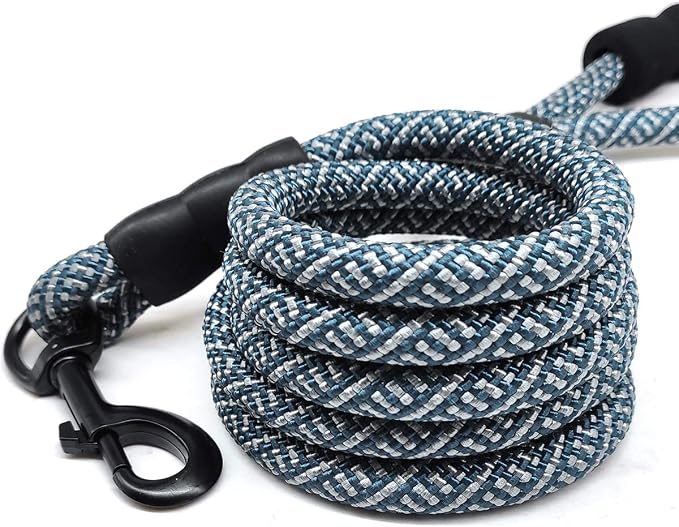 MayPaw 10ft Rope Dog Leash for Large Medium Dogs Soft Handle Dog Lead | 1/2-In Thick Lead, Soft Padded Handle Strong Nylon Pet Leash, 15+ Colors (1/2" * 10', Navy) - Image 4
