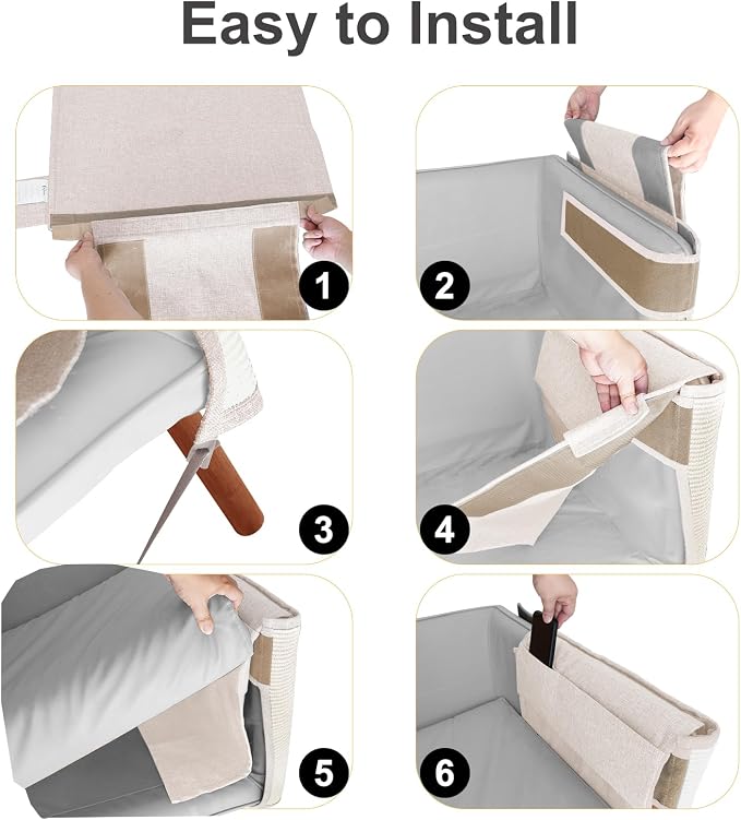 Cat Scratch Sofa Protector,27.6" L*19.6" W Cat Scratch Furniture Protector Pad Couch Arm Sheild with Natural Sisal for Protecting Couch Sofa Chair Furniture（Beige/Left Handed - Image 6