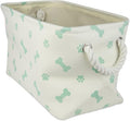 Bone Dry Pet Storage Collection Paw and Bone Print, Small Rectangle, 14x8x9", Mint by BoneDry