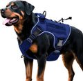 Heavy-Duty Tactical Dog Harness for Large Dogs, No Pull Adjustable Reflective Pet Vest with Molle System, K9 Military-Grade Control for Service Training, Outdoor & 10+ Breeds, Dazzling Blue, X-Large by Bruvoalon