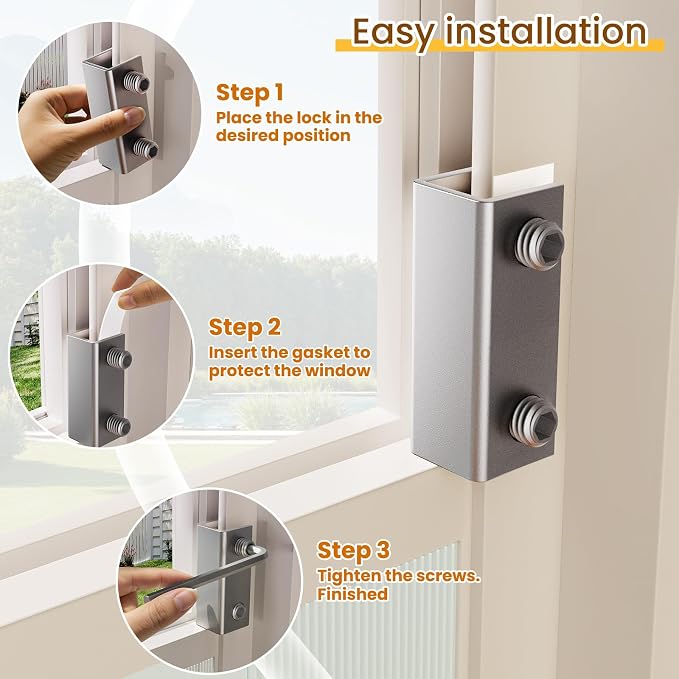Adjustable Cat Door for Window, 31"-36" Quick Install | 4 Locking Modes Keeps Pets in/Out, Window Insert Design, Magnetic Closure, Weatherproof Aluminum Frame, Durable & Safe - Image 8