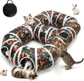 Cat Tunnel for Indoor Entertainment, Tear-Resistant Cat Play Tube with Play Ball, Collapsible Pet Tube with Interactive Peephole, Ideal for Outdoor Exercise for Kittens Puppies Rabbits (8-Shaped) by Cpvbobul