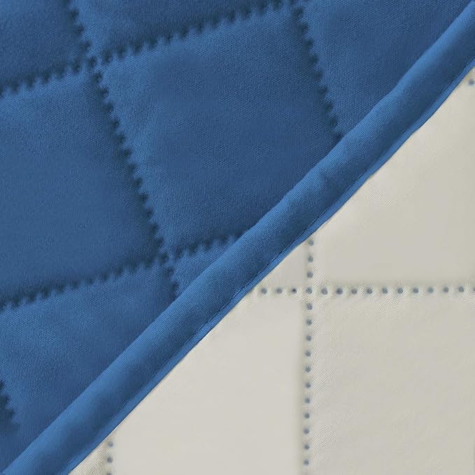 Easy-Going Reversible Couch Cover, Small Chair, Blue/Ivory | Machine Washable Slipcover For Dogs, Water Resistant Furniture Mat For Living Room, Non-Slip Sofa Cover, Pet Friendly - Image 6