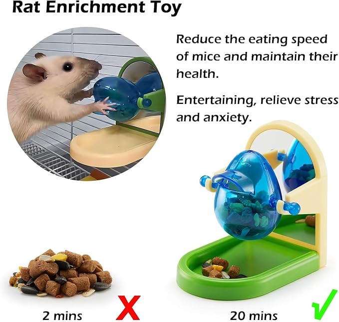2Pcs Rat Enrichment Foraging Toy, Intelligent Treat Dispensing Puzzle | Interactive Puzzle Design Inspires Natural Foraging Instincts, Slows Feeding Speed to Relieve Boredom and Anxiety for Rats - Image 3