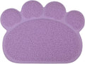 DM Paw-Shaped Cat Litter Box Mat,10 Colors Available,15.75x11.75 Inches (Purple) by DMWirelessCarCharger