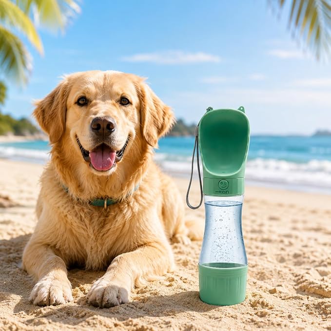 Portable Dog Water Bottle, Leak-Proof Pet Water Dispenser with Food Container, Travel Water Bottle for Dogs, Walking, Hiking & Outdoor Adventures - Image 9