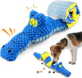 TOOPTATE Crocodile Squeaky Dog Toy | Dual-Opening Treat Pocket for Puzzle Play, Long Plush Body For Tugging, Suitable for Small, Medium, and Large Dogs by TOOPTATE
