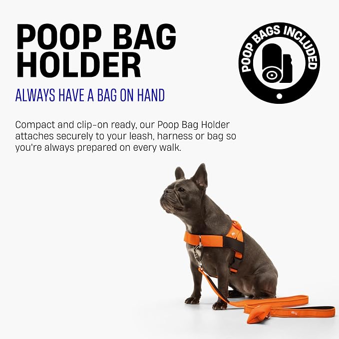 Dog Friendly Co. Poop Bag Holder for Leash, Dog Waste Bag (Grey Camo) | One Click Clip Potty Carrier Dispenser, Pet Trash Bags, Neoprene Fabric for All Weather Conditions, Stylish Walking Accessory - Image 2
