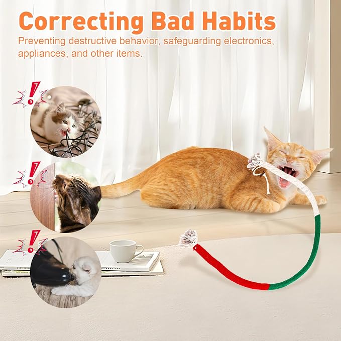 TEAWOO Cat Toys Chew Ropes 3Pcs with Natural Catnip, Safe Teeth Cleaning Toy for Indoor Kittens, Interactive Cat Kitty Toys for All Breeds (27.56 Inches, 3 Bags of Catnip Included) - Image 4