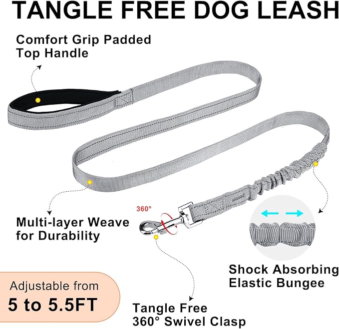 BEAUTYZOO Small Dog Harness and Leash Set, No Pull Step in Puppy Vest | Breathable Mesh with Handle, Reflective, Adjustable No Choke Escape Proof, Lightweight, Easy Control for Walking, Grey S - Image 6