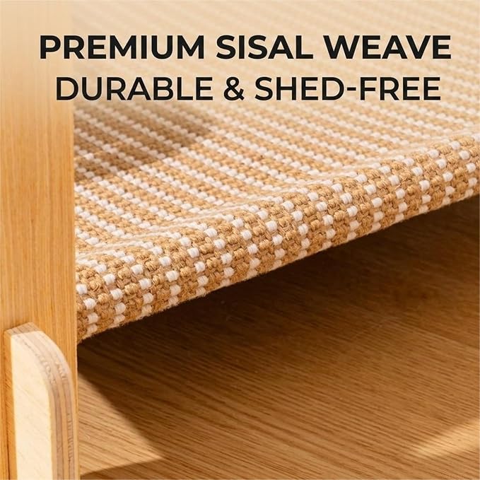 2-Tier Solid Wood Cat Scratcher Bed - Heavy Duty Cat Bunk Bed & Elevated Sisal Hammock for Indoor Cats, Sturdy Anti-Tipping Cat Furniture, Fits Large Cats up to 30+ lbs - Image 6