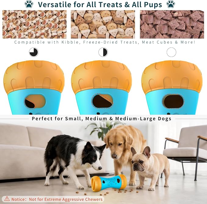 Treat Dispensing Dog Puzzle Toy, Interactive Dog Toys, Blue | Mental Stimulating Slow Feeder, Boredom Relief, Enrichment Dog Toys to Keep Them Busy, For Small Medium Large Dogs - Image 4