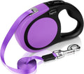 Taglory Retractable Dog Leash, One-Handed Brake, 16ft, Up to 44 lbs, Purple | More Freedom While Staying in Control, Smooth Retraction, Tangle-Free Design, Easy-Grip Handle, Daily Neighborhood Walks by Taglory