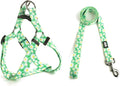 Dog Harness Leash Set Adjustable Heavy Duty No Pull Halter Harnesses for Small Medium Large Breed Dogs Back Clip Anti-Twist Perfect for Walking by QQPETS
