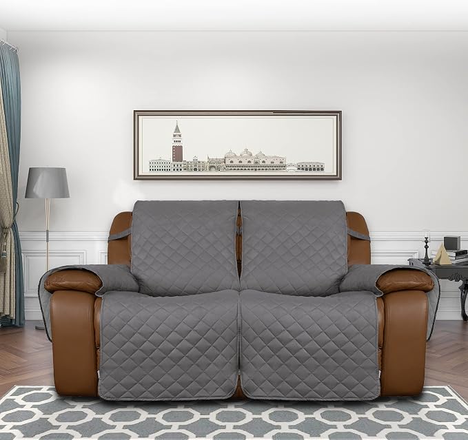 Easy-Going Reversible Couch Cover for 2 Seat Recliner Sofa, Gray/Light Gray | Sofa Slipcover For Dogs, Sofa Cover For Loveseat Recliner, Furniture Protector Mat, Pet Friendly - Image 2