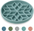 OHMO Slow Feeder Dog Bowl, 7.3" Lick Mat for Dogs, Diamond, Light Blue | Cat Slow Feeder Bowl, Anti Choking, Enrichment Toys, Easy Clean BPA-Free Silicone Feeding Bowl, Boredom and Anxiety Reducer by OHMO