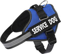 MUMUPET Service Dog Harness, No Pull & Reflective Pet Vest, Blue, S | Easy Control Handle, Soft & Breathable Padding, Adjustable Fit for Small to Large Dogs, 2 Removable Patches by mumupet