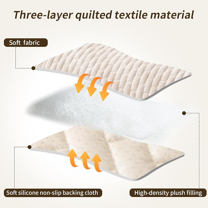 Couch Covers for Dogs Washable, Velvet Dog Couch Cover Protector, Fuzzy Plush Pet Sofa Cover for Backrest Armrest, Sofa Covers for Pets(1,Beige White,27.6"x27.6",Single Seater) - Image 5