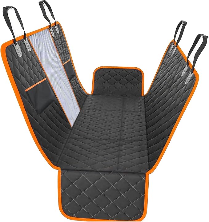 Smouatou Dog Car Seat Cover for Back Seat, Sturdy Backseat Extender for Dogs,New Scratch Resistant, Anti Slip Portable Dog Hammock,Suitable for Cars and SUVs,Car Travel Pet Bed,Hard Bottom (L) by Unknown