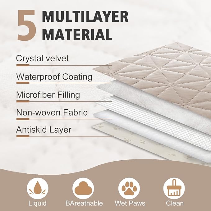 Ameritex Sofa Cover Waterproof for Seats Couch Cover for Dogs Pet Couch Cover Velvet for Chair Loveseat Sofa Machine Washable - Image 3