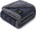 Luciphia Waterproof Dog Blanket, Reversible Sherpa Fleece for Couch Cover | Reversible waterproof pet blanket soft fleece machine washable protect couch bed, Dark Grey 57" x 40" by luciphia