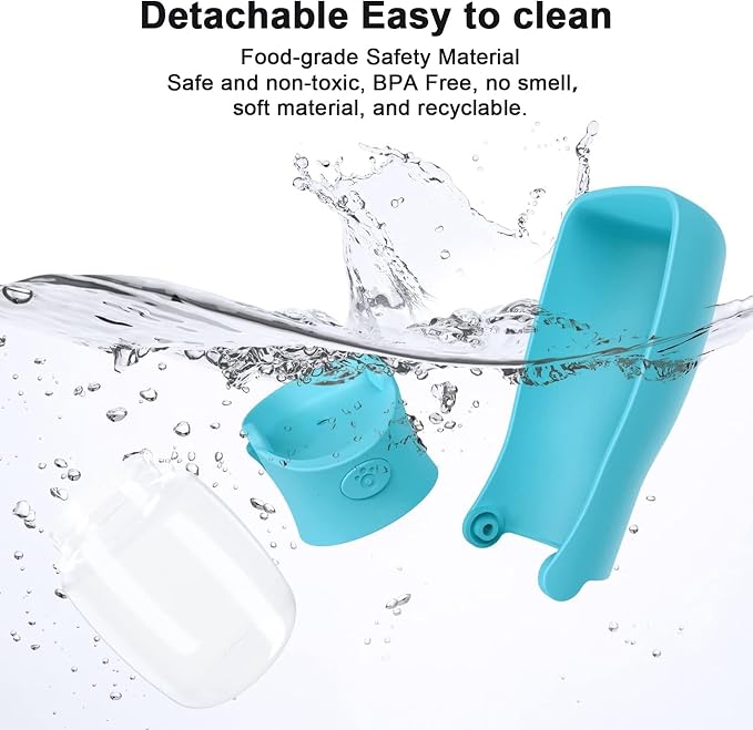 Portable Dog Water Bottle Dispenser [Leak Proof & Foldable] Dog Travel Water Bottle Bowl Accessories for Puppy Small Medium Large Dogs Pet Water Bottles for Dogs Walking Outdoor Hiking 19OZ - Image 4