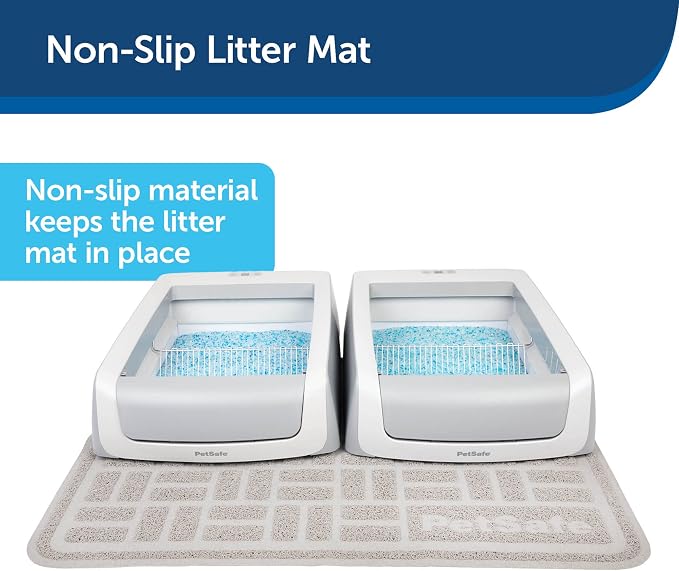 PetSafe Anti-Tracking Cat Litter Mat, Large 30 x 40 in | 30 x 40 in, Durable Mesh Trapping Mat for Crystal & Clay Clumping Cat Litter, Leakproof Double-Layer Backing, BPA-Free - Image 5